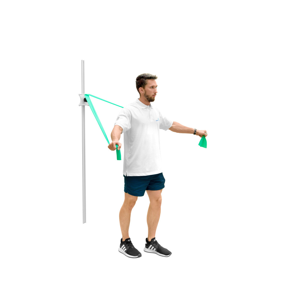 RehaCross - Multifunctional wall panel for tubing/bands exercises